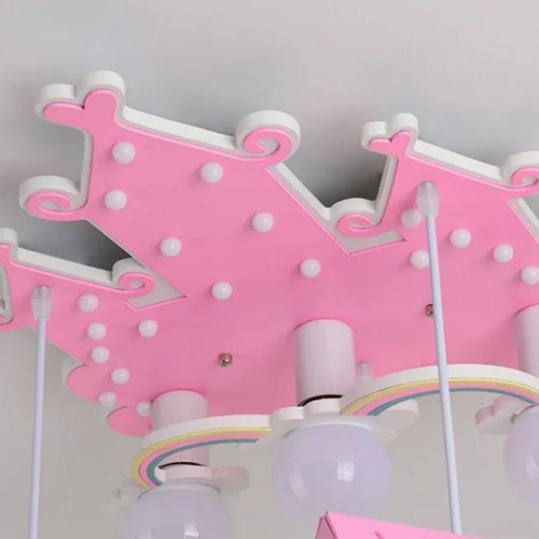 Đèn Trần Hình Ngôi Nhà Gỗ Hoạt Hình 3 Chế Độ Sáng Cho Phòng Ngủ, Khu Vui Chơi Trẻ Em