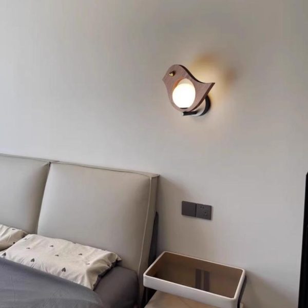 Đèn Tường Gỗ Điêu Khắc Động Vật 3 Chế Độ Sáng An toàn Cho Phòng Ngủ Trẻ Em, Homestay
