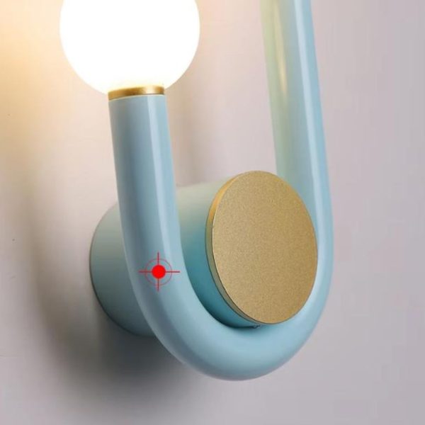 Đèn Tường Kim Loại Chữ U Màu Sắc Rực Rỡ, Trang Trí Phòng Ngủ Cho Bé, Studio Chụp Hình