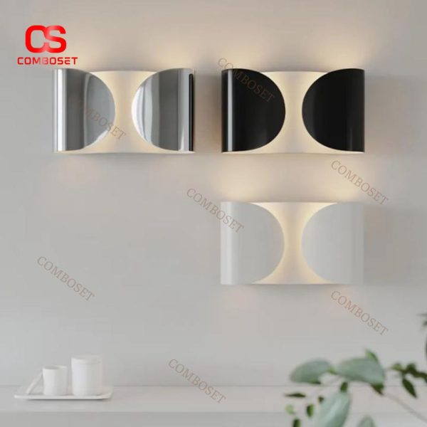 Đèn Tường Kim Loại Sơn Bóng 4 Màu Thời Thượng Thiết Kế Tối Giản Chiếu Sáng Lối Đi, Phòng Ngủ