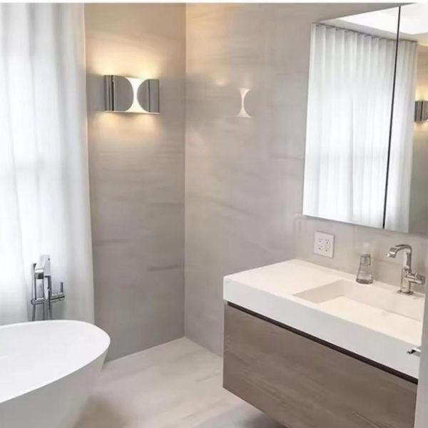 Đèn Tường Kim Loại Sơn Bóng 4 Màu Thời Thượng Thiết Kế Tối Giản Chiếu Sáng Lối Đi, Phòng Ngủ