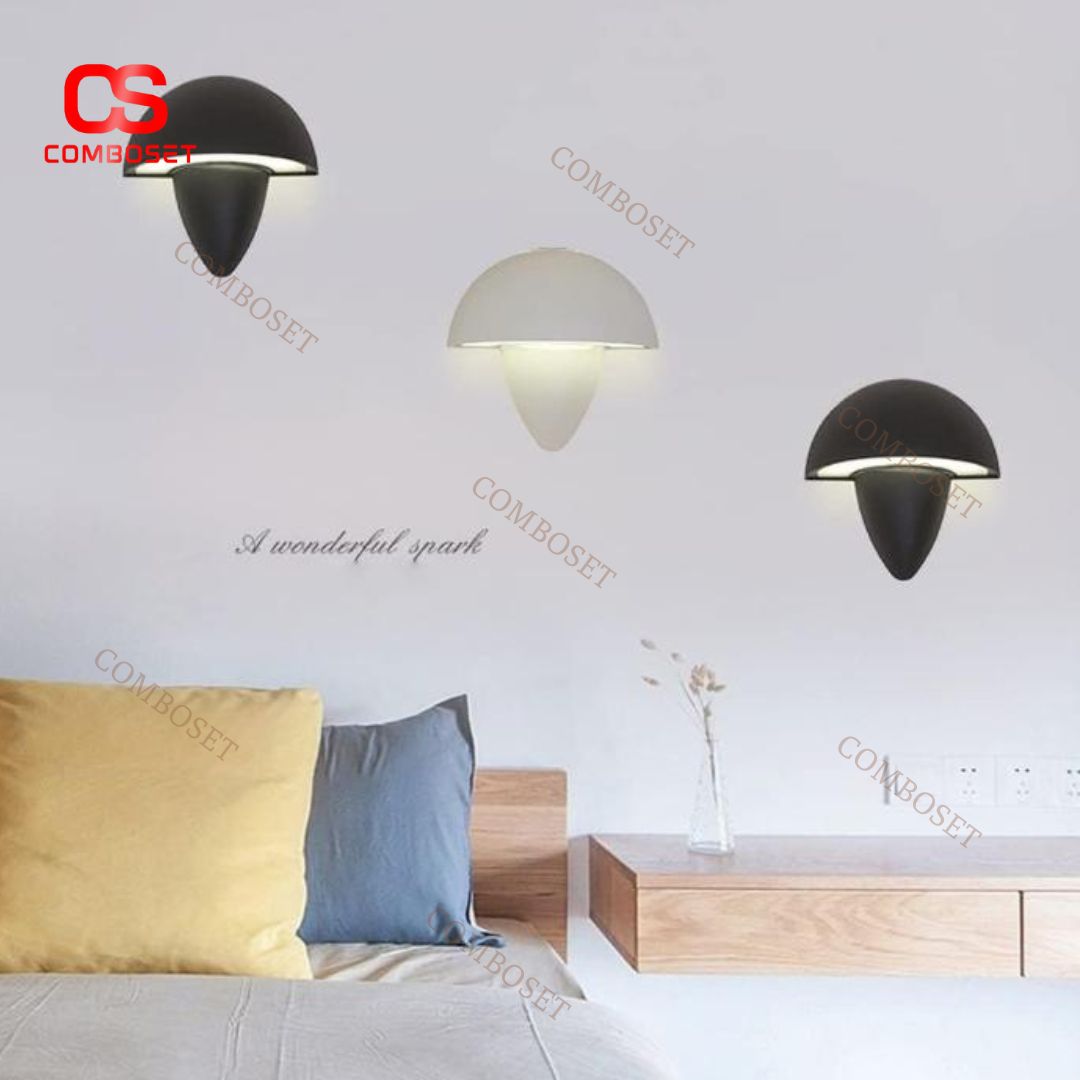 Đèn Tường Nhôm Hình Nấm Tối Giản, Chống Thấm Nước, Chiếu Sáng Ban Công, Lối Đi, Phòng Ngủ
