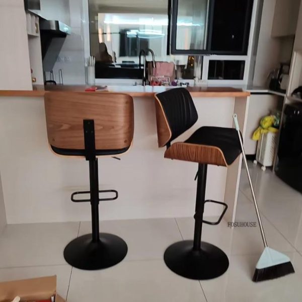 Ghế Quầy Bar Bàn Ăn Tựa Lưng Da Sang Trọng, Trang Trí Quầy Lễ Tân, Văn Phòng Hiện Đại
