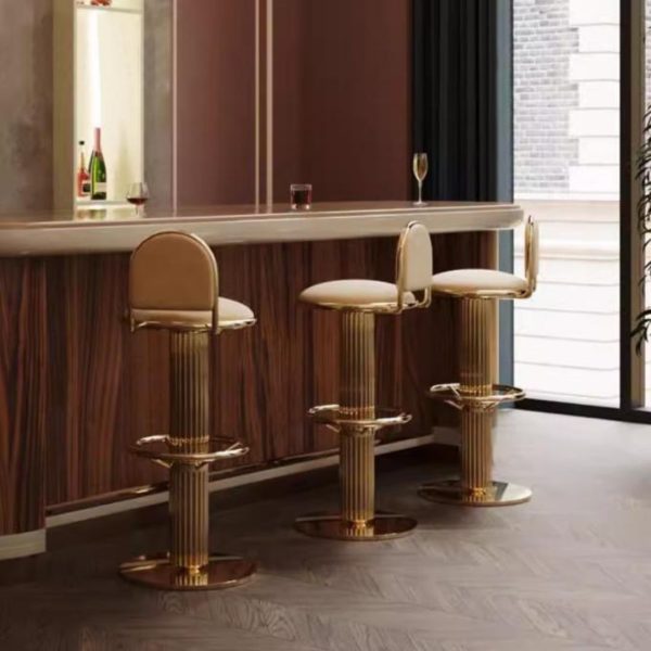 Ghế Quầy Bar Xoay 360 Độ Khung Thép Cao Cấp Thiết Kế Sang Trọng Decor Phòng Bếp Hiện Đại