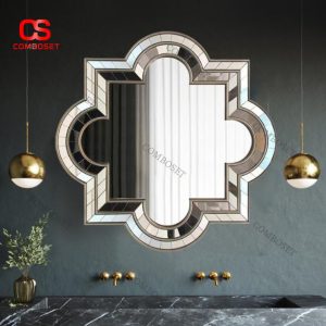 Gương Treo Tường Hình Hoa 8 Cánh Thiết Kế Nghệ Thuật Cho Nhà Ở Và Dự Án Nội Thất Cao Cấp