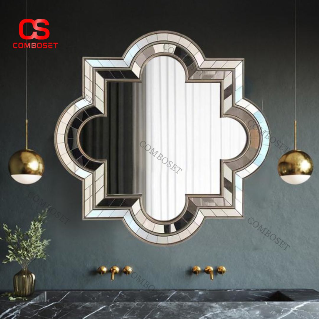 Gương Treo Tường Hình Hoa 8 Cánh Thiết Kế Nghệ Thuật Cho Nhà Ở Và Dự Án Nội Thất Cao Cấp