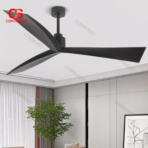 Quạt Trần 3 Cánh Tối Giản Màu Trắng Đen Hiện Đại Điều Khiển Từ Xa Có 6 Cấp Độ Gió