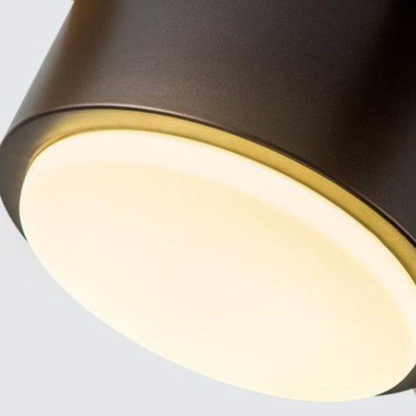 Quạt Trần Kèm Đèn LED Hình Tròn, 3 Cánh Nhựa Bo Cong Phong Cách Tối Giản Cho Căn Hộ Chung Cư