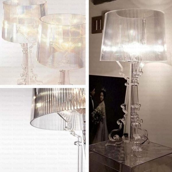 Đèn Bàn Acrylic Trong Suốt Chiếu Sáng Phòng Ngủ, Bàn Làm Việc, Phòng Khách An Toàn Cho Mắt