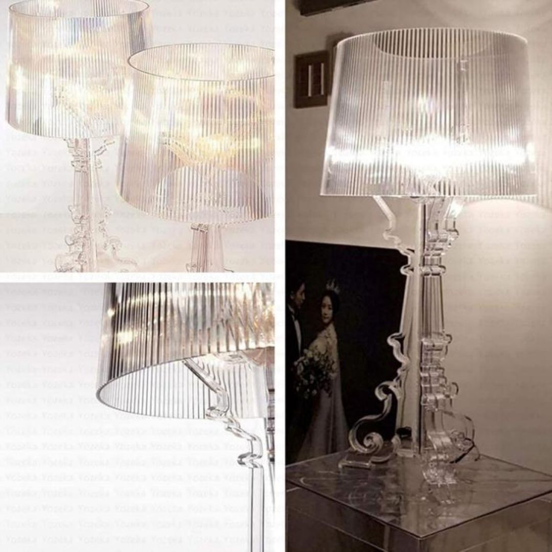 Đèn Bàn Acrylic Trong Suốt Chiếu Sáng Phòng Ngủ, Bàn Làm Việc, Phòng Khách An Toàn Cho Mắt