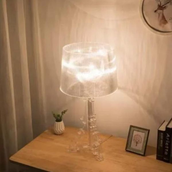 Đèn Bàn Acrylic Trong Suốt Chiếu Sáng Phòng Ngủ, Bàn Làm Việc, Phòng Khách An Toàn Cho Mắt