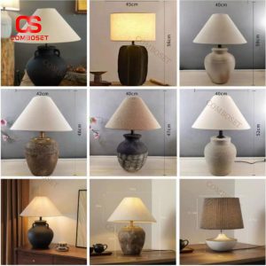 Đèn Bàn Gốm Sứ Hiện Đại, Thiết Kế Sáng Tạo Phong Cách Tối Giản Decor Phòng Trà, Thiền
