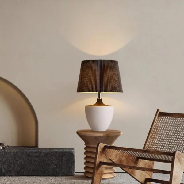 Đèn Bàn Gốm Sứ Hiện Đại, Thiết Kế Sáng Tạo Phong Cách Tối Giản Decor Phòng Trà, Thiền