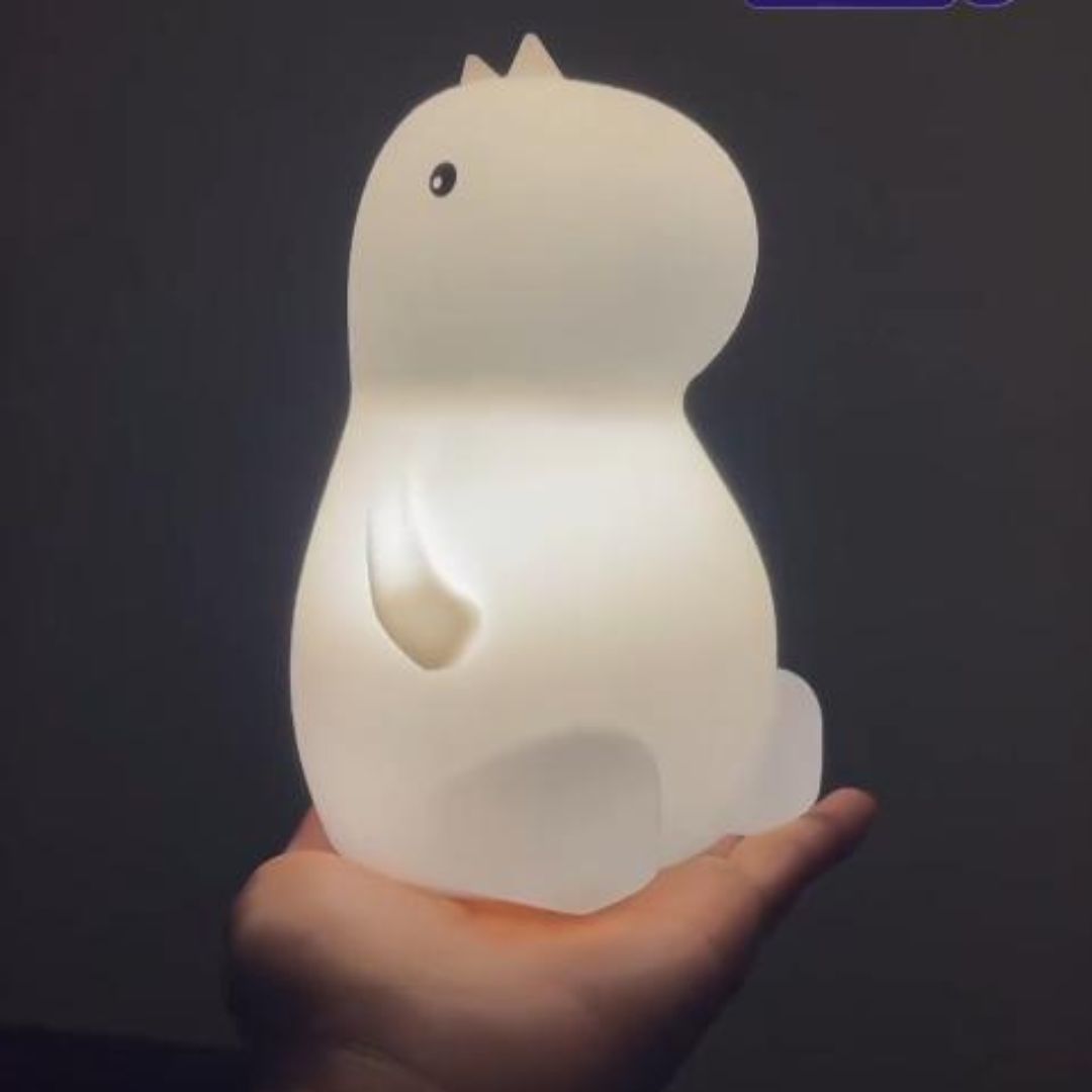 Đèn Bàn Khủng Long Nhỏ Silicon Cảm Ứng Chuyển Đổi Nhiều Màu Sáng Làm Quà Tặng Sinh Nhật