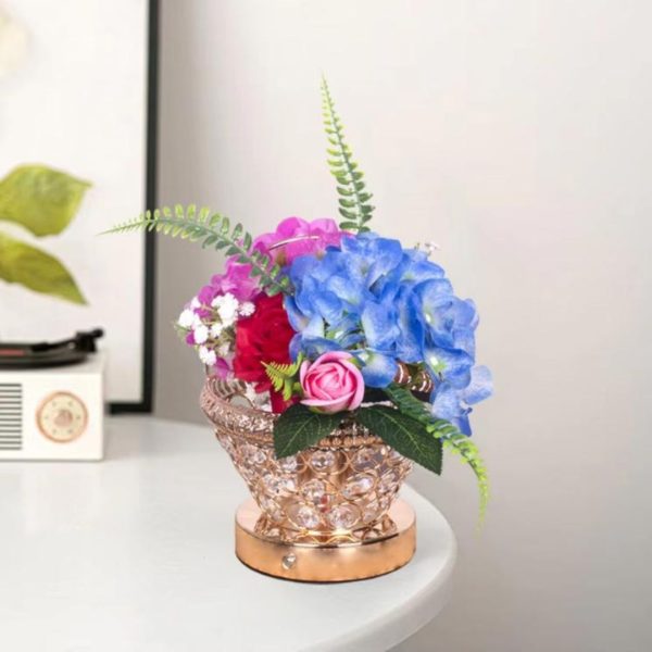 Đèn Bàn Pha Lê Hoa Giấy Decor Bàn Tiệc Cưới, Có 3 Chế Độ Sáng, Công Tắc Cảm Ứng, Sạc USB Hiện Đại