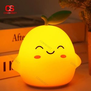 Đèn Bàn Silicon Hình Trái Xoài Dễ Thương, Hoạt Hình Làm Quà Tặng Sinh Nhật Cho Bé, Phòng Ngủ