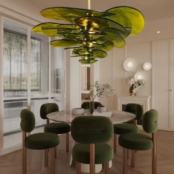 Đèn Chùm Cánh Hoa Xếp Tầng Thuỷ Tinh Decor Phòng Khách Thẩm Mỹ, Phòng Ngủ, Nhà Hàng