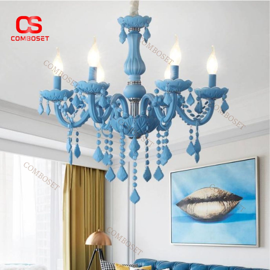 Đèn Chùm Chao Nến Xanh Rực Rỡ Trang Trí Trường Mầm Non, Nhà Trẻ, Khu Vui Chơi Trẻ Em