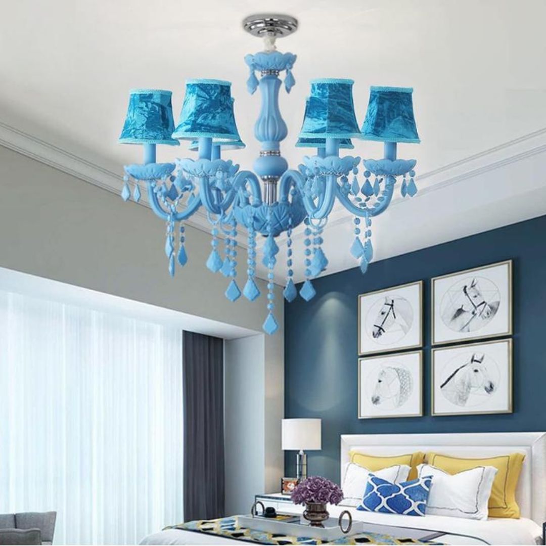 Đèn Chùm Chao Nến Xanh Rực Rỡ Trang Trí Trường Mầm Non, Nhà Trẻ, Khu Vui Chơi Trẻ Em