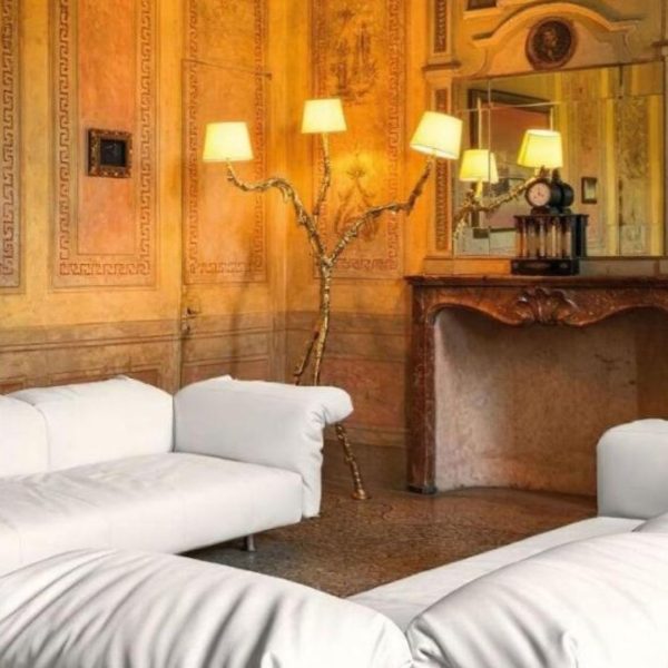 Đèn Sàn Cây 3 Nhánh Uốn Lượn Nghệ Thuật Trừu Tượng Phá Cách Cho Studio, Penthouse, Showroom