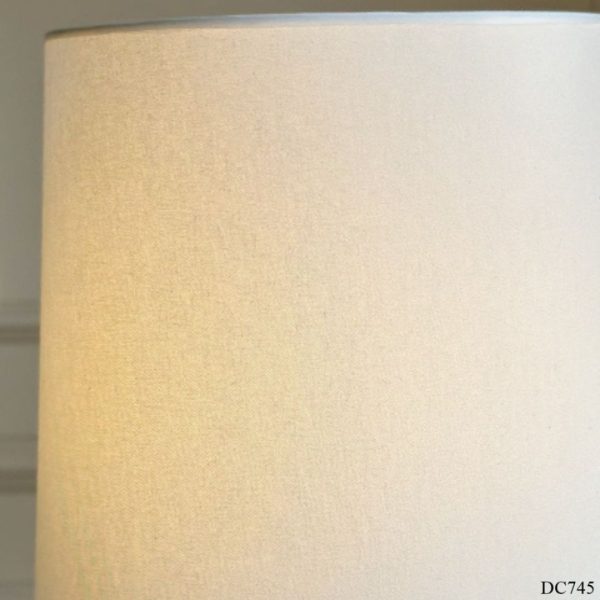 Đèn Sàn Kim Loại Mạ Nano Chụp Vải Kem Phong Cách Bauhaus Ánh Sáng Vàng Ấm Decor Gốc Nhà, Sofa