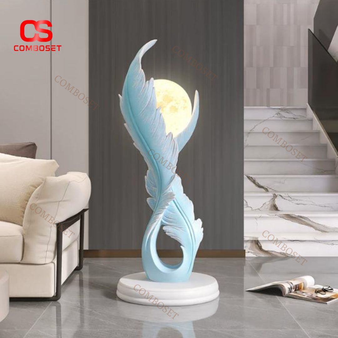 Đèn Sàn Lông Vũ Ánh Trăng Tôn Vinh Vẻ Đẹp Nghệ Thuật Biểu Tượng Của Sự Nhẹ Nhàng Và Bay Bổng