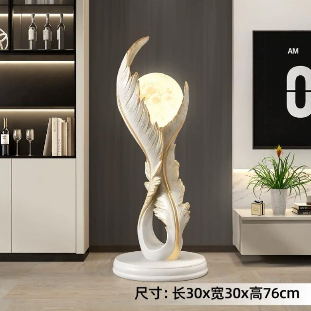 Đèn Sàn Lông Vũ Ánh Trăng Tôn Vinh Vẻ Đẹp Nghệ Thuật Biểu Tượng Của Sự Nhẹ Nhàng Và Bay Bổng
