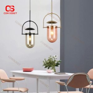 Đèn Thả Kiểu Dáng Lồng Kính Hiện Đại Phong Cách Bắc Âu Decor Cho Quán Cafe, Bàn Ăn
