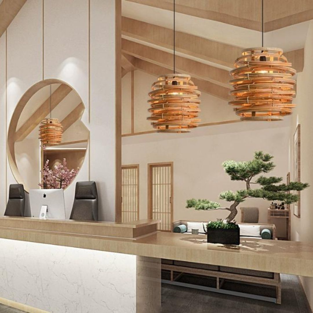 Đèn Thả Mây Tre Đan Thủ Công Phong Cách Mộc Mạc Thiên Nhiên Decor Quán Cafe, Nhà Hàng Cổ Điển