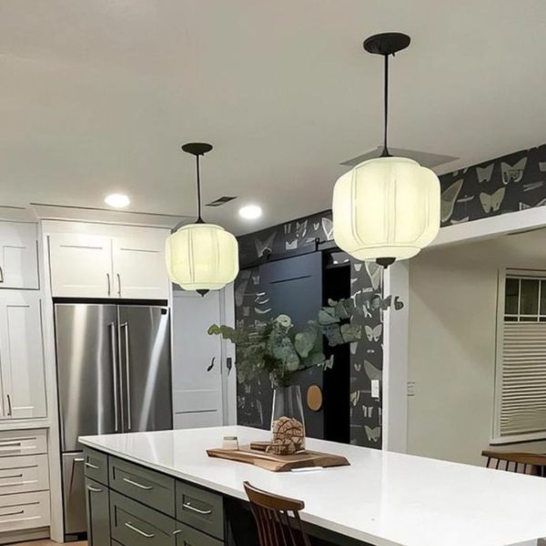 Đèn Thả Thuỷ Tinh Hình Bí Ngô Cổ Điển Decor Không Gian Phòng Khách Retro, Homestay, Bàn Ăn