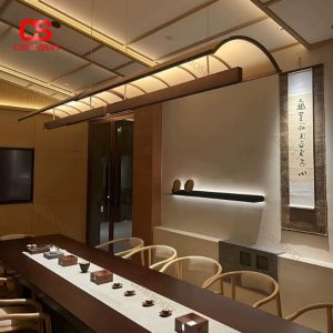 Đèn Thả Trần Gỗ Tối Giản Kiểu Nhật Không Gian Thiền Tịnh Decor Quán Trà, Nhà Hàng Sang Trọng