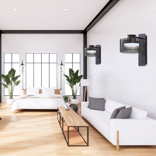 Đèn Tường Kính Xám Khói Tối Giản Chiếu Sáng Đầu Giường Ngủ, Lối Đi Nội Thất Phong Cách Châu Âu, Bắc Âu