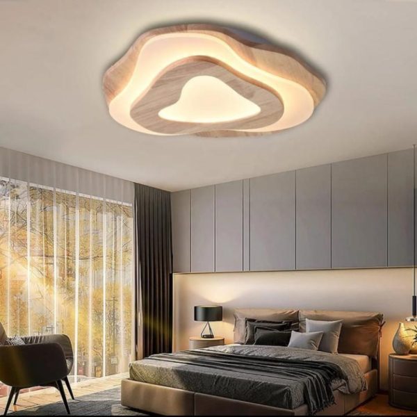 Đèn Tường Trần Gỗ Nguyên Khối Phong Cách Zen Trung Quốc, Chiếu Sáng Phòng Trà, Thiền Thư Giãn