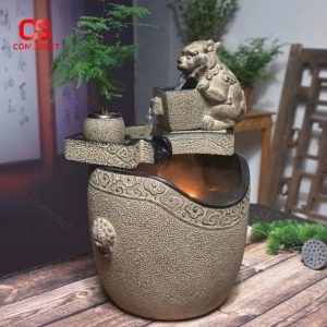 Thác Nước Tượng Kỳ Lân Phong Thủy Để Bàn Đem Lại Bình An & Thịnh Vượng Hút Vượng Khí, Chiêu Tài