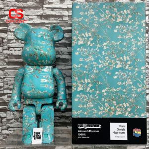 Tượng Bearbrick Hoa Xanh Cao Cấp In Hoa Cực Chill Decor Ấn Tượng Văn Phòng & Nhà Ở
