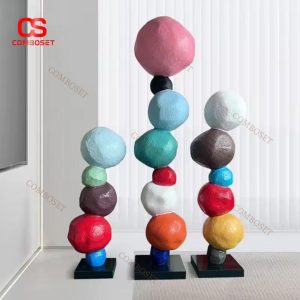 Tượng Đá Nhiều Màu Bằng Nhựa Thiết Kế Nghệ Thuật Decor Nội Thất Phong Phú Sáng Tạo