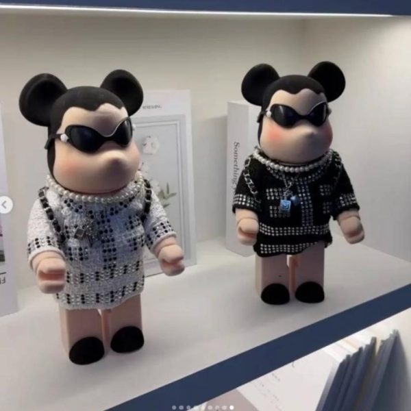 Tượng Gấu BearBrick Thời Trang Sang Chảnh, Làm Quà Tặng Sinh Nhật, Decor Kệ Tủ Thời Thượng
