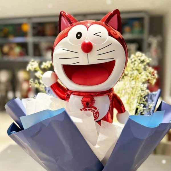 Tượng Mèo Doraemon Nhiều Màu May Mắn, Decor Văn Phòng, Bàn Làm Việc, Quà Tặng Sinh Nhật