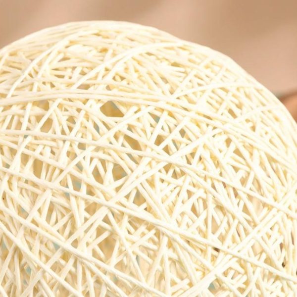 Đèn Bàn Bóng Mây Tre Đan, Khung Đế Gỗ Mộc Mạc Decor Đầu Giường Ngủ, Làm Quà Tặng Độc Đáo