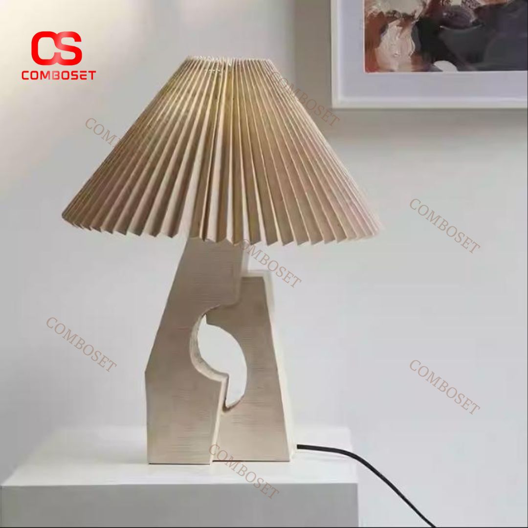 Đèn Bàn Đá Tự Nhiên Chụp Nón Nghệ Thuật Decor Bàn Ăn, Bàn Làm Việc, Phòng Ngủ Bắc Âu