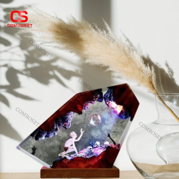 Đèn Bàn Nhựa Trong 3D Nghệ Thuật Decor Phòng Ngủ, Phòng Khách, Văn Phòng Làm Việc