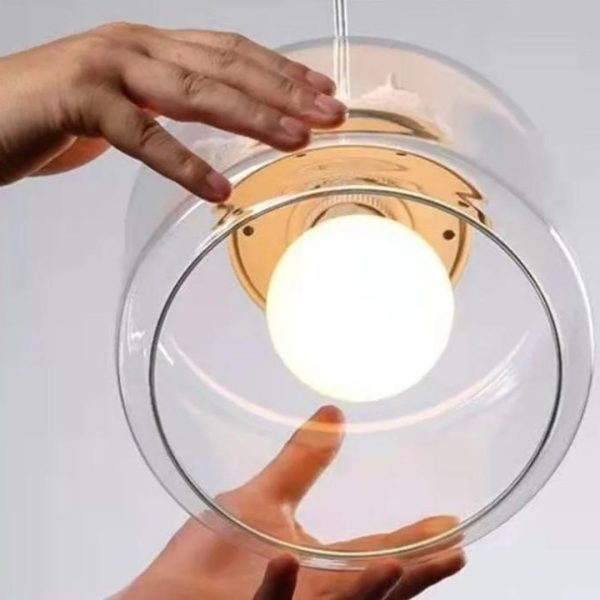 Đèn Chùm Lồng Chim Thuỷ Tinh Trong Suốt Thiết Kế Sáng Tạo Decor Bàn Ăn, Đầu Giường Ngủ
