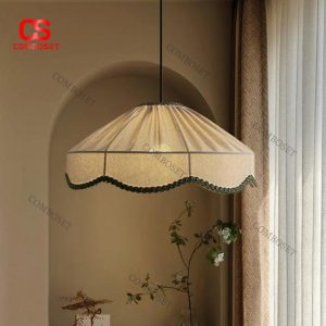 Đèn Chùm Vải Cổ Điển Kiểu Pháp Phong Cách Retro Nhẹ Nhàng, Ấm Cúng Không Gian Vintage