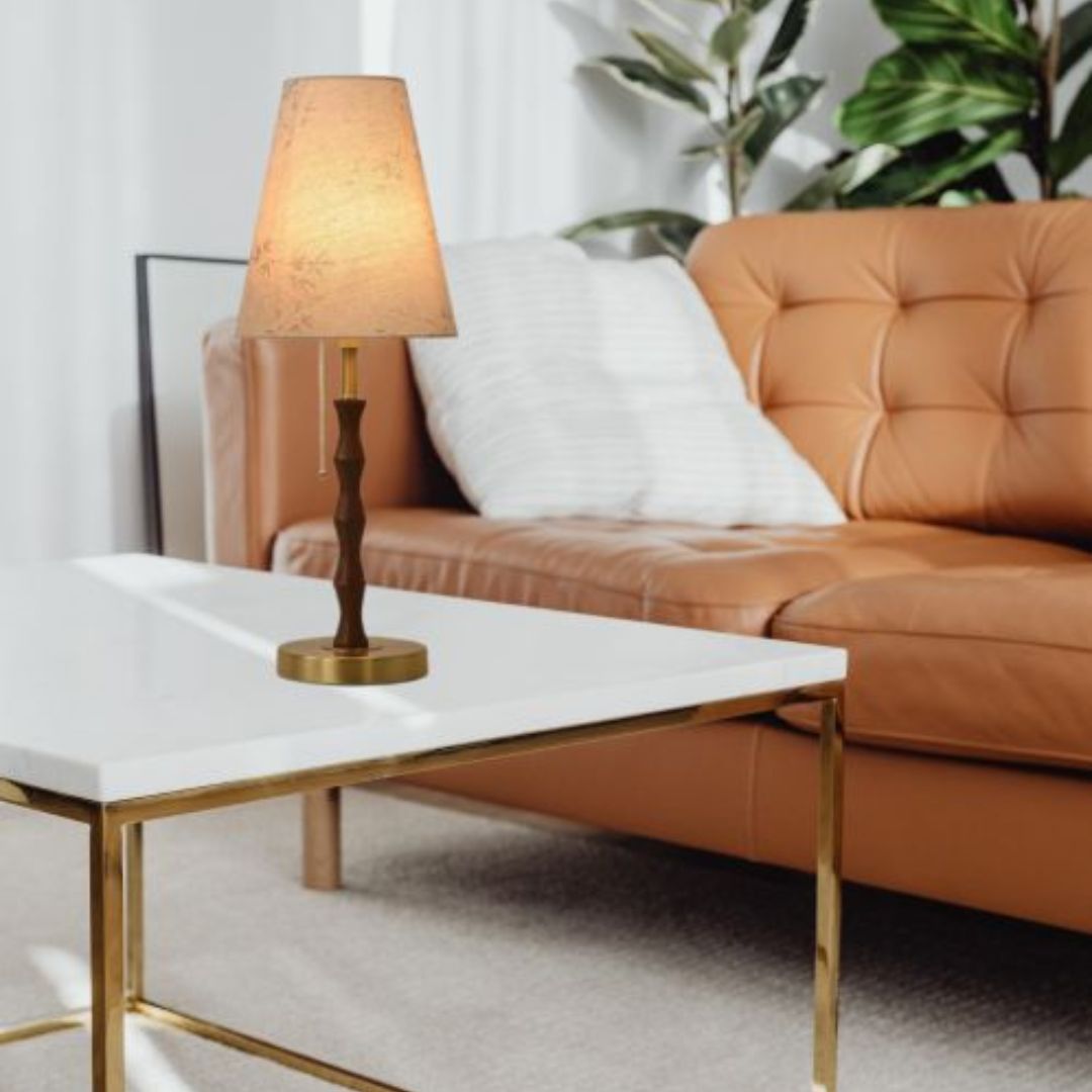 Đèn Ngủ Để Bàn Chụp Vải Vintage 3 Chế Độ Sáng Phù Hợp Nội Thất Cổ Điển & Bắc Âu