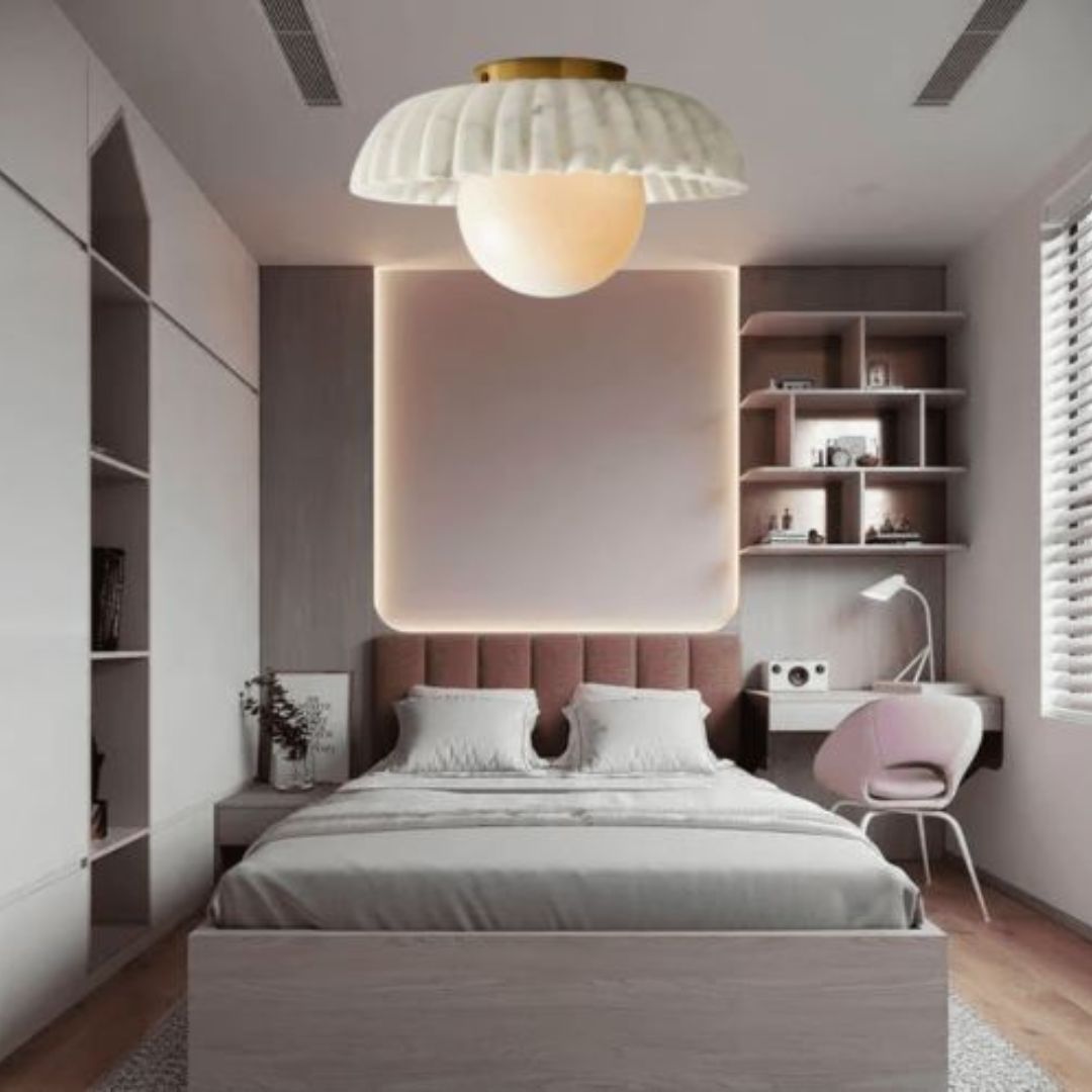 Đèn Ốp Trần Đá Marble Vân Sò Sang Trọng, Tối Giản, Cao Cấp Cho Không Gian Nội Thất, Ngoại Thất