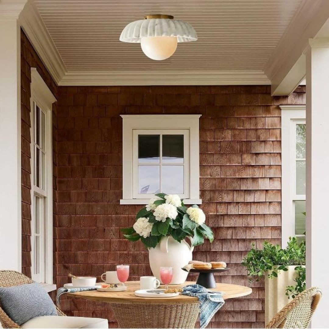 Đèn Ốp Trần Đá Marble Vân Sò Sang Trọng, Tối Giản, Cao Cấp Cho Không Gian Nội Thất, Ngoại Thất