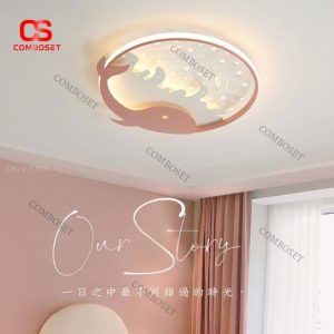 Đèn Ốp Trần Hình Cá Voi Dễ Thương Trang Trí Phòng Ngủ Trẻ Em Sáng Tạo Với 3 Chế Độ Sáng
