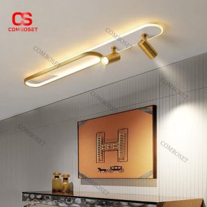 Đèn Ốp Trần LED Minimalist Tích Hợp Đèn Rọi Điều Chỉnh Góc Chiếu Đa Năng Phù Hợp Hành Lang, Phòng Khách