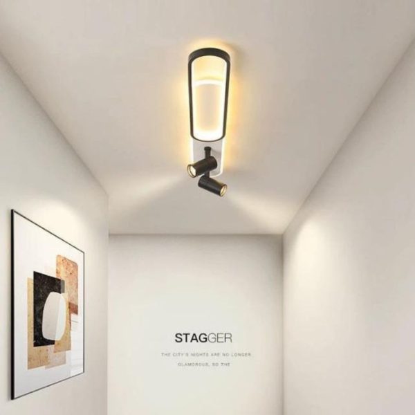 Đèn Ốp Trần LED Minimalist Tích Hợp Đèn Rọi Điều Chỉnh Góc Chiếu Đa Năng Phù Hợp Hành Lang, Phòng Khách