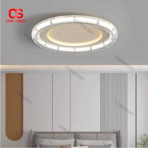 Đèn Ốp Trần Tròn Acrylic Đơn Giản 3 Chế Độ Sáng Decor Không Gian Thoáng Đãng & Thanh Lịch